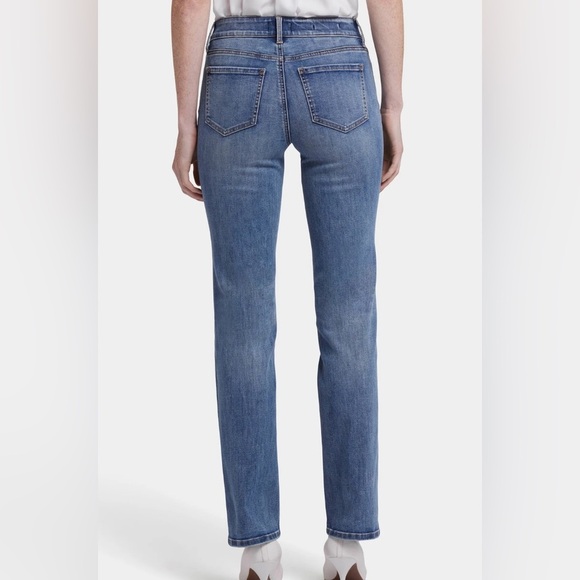 NYDJ Marilyn Straight Jeans Cool Embrace Denim Classic Medium Wash Romance 6P - Picture 2 of 16